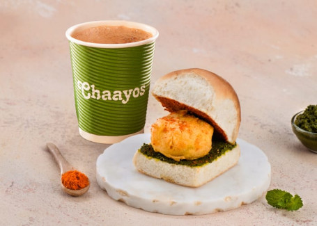 Desi Chai With Vada Pav