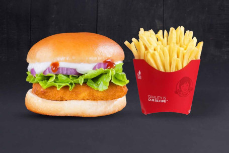 Railway Cutlet Burger+Fries (M)