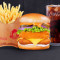 Double Decker Veg Burger Combo (L)