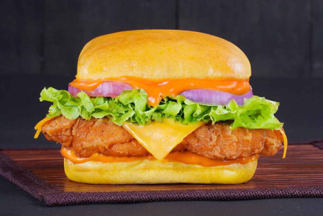 Smoky Chipotle Chicken Burger With Cheese