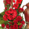 Red Remembrance Cremation Flowers (Urn Not Included)