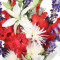 Red White True Blue Floral Arrangement