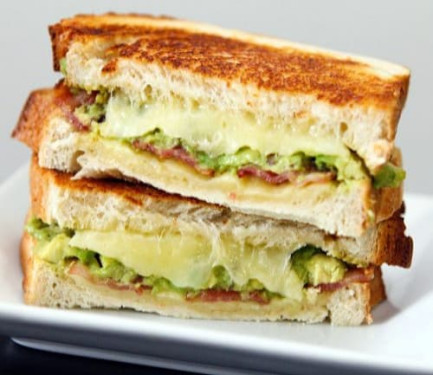 Bacon, Avocado And Cheese Grilled Sandwich