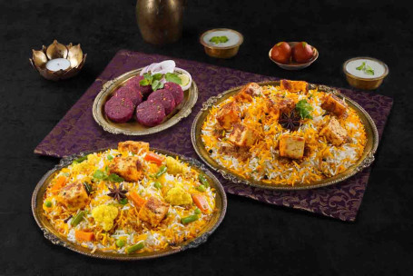 Group Celebration Combo With 2 Paneer Biryanis 1 Portion Of Kebabs