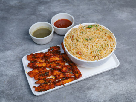 Veg Hanking Noodles And Crispy Chilli Baby Corn