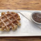 Waffles Served With Chocolate Ice Cream And Dark Chocolate (4 Pcs)