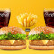 Combo For 2 2 Cheese Lava Burgers 1 Salted Fries 2 Coke
