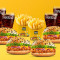 Combo For 4 4 Tandoori Grilled Chicken Burgers 2 Salted Fries 4 Coke