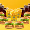 Party Combo For 6 6 Veg Cheese Lava Burgers 3 Salted Fries 6 Coke