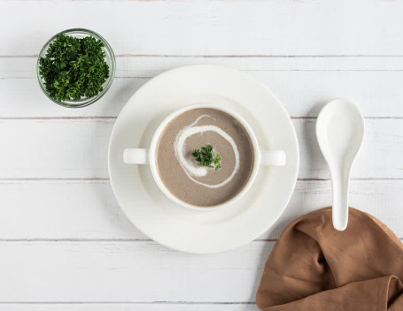 Roasted Garlic And Mushroom Soup