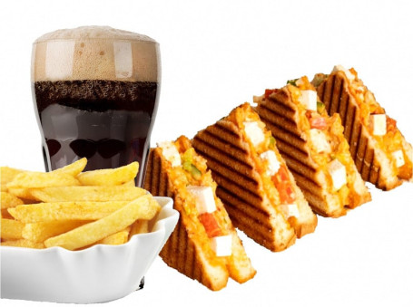 Paneer Grill Sandwich Reg. Fries Cold Drink