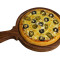 Jalapeno og sorte oliven pizza