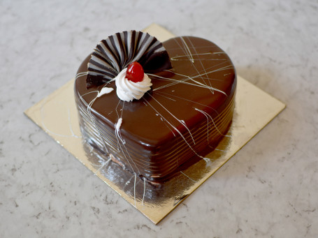 Eggless Heart Shape Chocolate Mud Cake