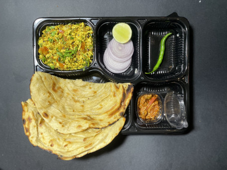 Paneer Bhurji Lachha Paratha Combo