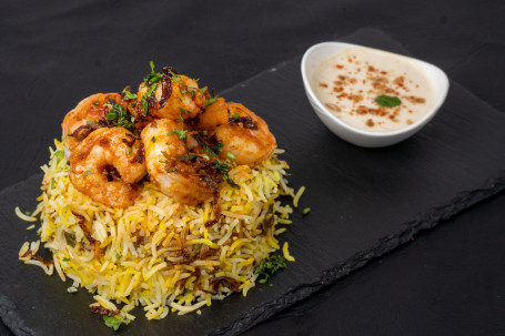 Prawns Biryani.(9Pc Medium Size Prawns)