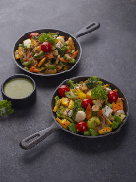 Sauteed Vegetables With Mint Dip