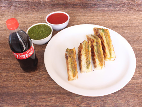 Aloo Matar Grilled Sandwich Coke [250 Ml]