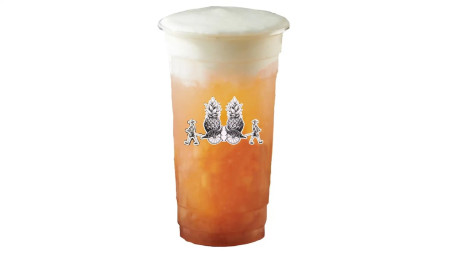 Cheese Creamer Peach Fruit Tea Zhī Shì Nǎi Gài Táo Táo Shuǐ Guǒ Chá （Fixed Ice）