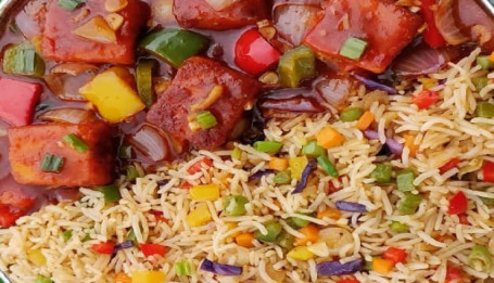 Paneer Chilli Gravy Fried Rice Combo Jain Regular)