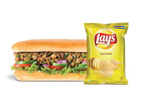 Chip With Veg Sub Combo (15 Cm, 6 Inch)