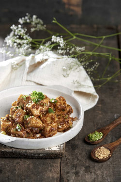 Cottage Cheese In Manchurian Sauce Dry