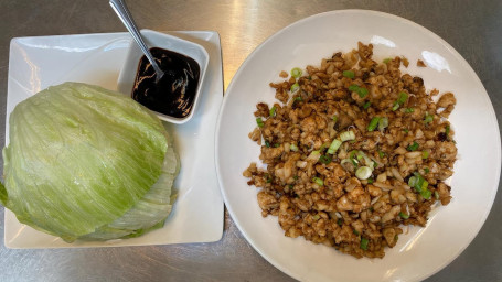 1. Minced Chicken Wrapped With Lettuce (6 Pcs. Jī Sōng