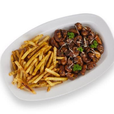 Grilled French Fries With Mushroom Cheese