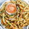 Butter Garlic Fries With Cheese Dip
