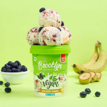 Acai Berry Banana Vegan Ice Cream [450 Ml]