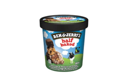 Ben Og Jerry Ice Cream Halvbagt Pint