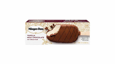 Haagen Dazs Vanilla Milk Chocolate Ice Cream Bar 3Oz