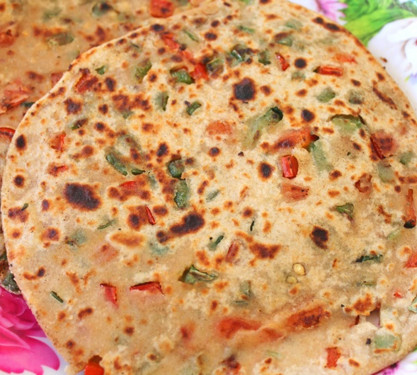Cheese Capsicum Gobi Paratha