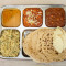 Punjabi Thali (Paneer Sabji Veg Sabji Dal Fry Jeera Rice Papad Chaas Salad 4 Roti.
