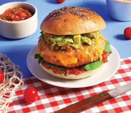 Tandoori Smokey Paneer Burger