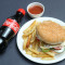 Crispy Veg Patty Burger Fries Coke (300Ml)