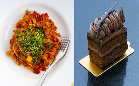 Combo Deal: Pasta Fettuccine Chocolate Pastry Combo