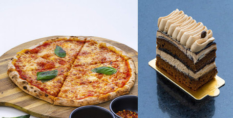Combo Deal: Regular Size Fire Oven Pizza Mocha Pastry Combo Artisan