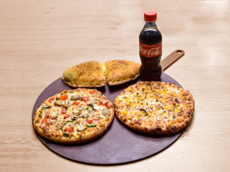 Combo Just 2 (Any 7 2 Veg Doubles Pizza Pocket Calzone Coca Cola 250 Ml)
