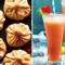 Veg Momos Steam With Fruit Punch Mocktail Combo