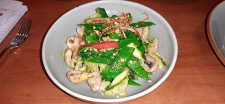 Stir Fried Greens With Roasted Garlic