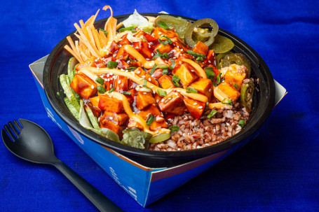 Cottage Cheese Barbeque Sauce Poke Bowl