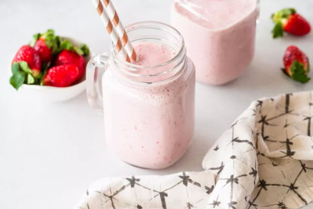 Special Strawberry Shake With Vanilla Ice Cream