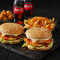 Crispy Veg Burger Paneer Burger 2 Regular French Fries 2 Coke [250Ml]