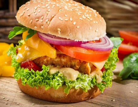 Spicy Paneer Zinger Burger