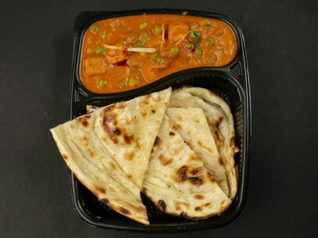 Matar Paneer With 2 Laccha Paratha+Salad