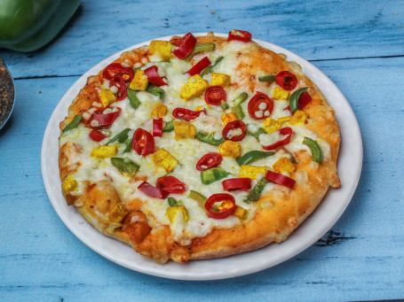 8 Spicy Paneer Pizza (Served With Sauce)