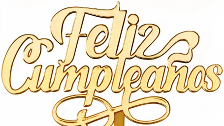 Feliz Cumpleanos Cake Topper And Candle Holder (Nonedible)