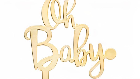 Oh Baby Cake Topper And Candle Holder (Nonedible)