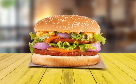 Amritsari Murgh Makhani Double Patty Burger