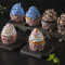 Set Of 2 Each Vanilla, Chocolate Blueberry Cup Cake Combo (6 Pcs)